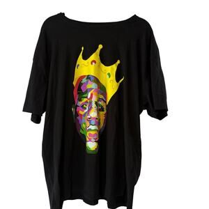 Notorious B.I.G. Biggie T-Shirt Yellow Crown Graphic Black Hip Hop Rap Tee 3XL